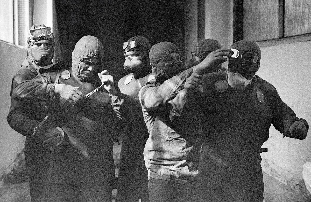 Ликвидаторы катастрофы на Чернобыльской атомной электростанции