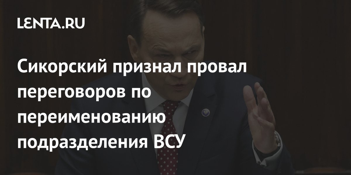 Сикорский признал провал переговоров по переименованию подразделения ВСУ