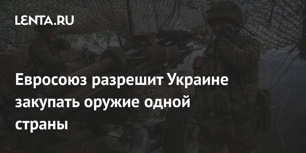 Евросоюз разрешит Украине закупать оружие одной страны
