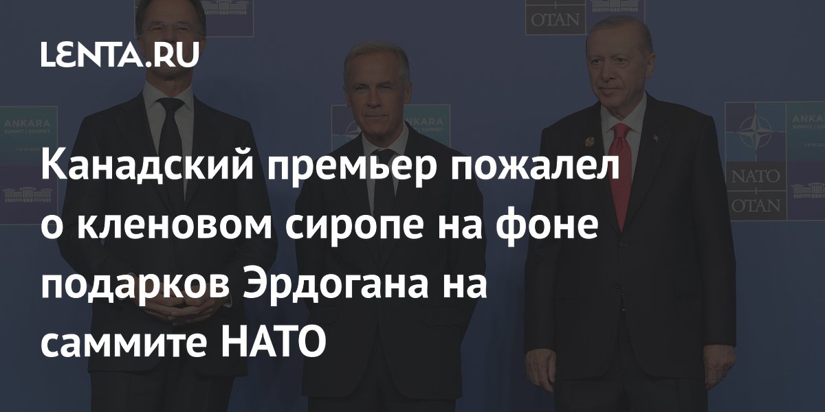 Канадский премьер пожалел о кленовом сиропе на фоне подарков Эрдогана на саммите НАТО