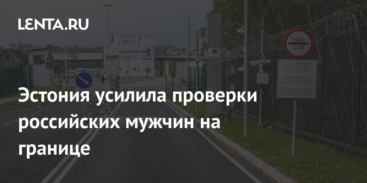 Эстония усилила проверки российских мужчин на границе