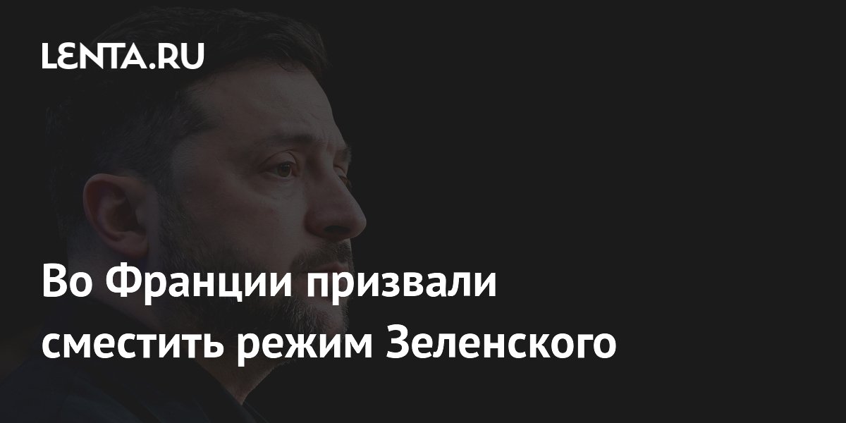 Во Франции призвали сместить режим Зеленского