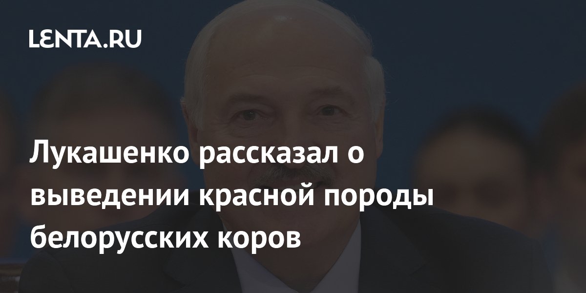 Лукашенко рассказал о выведении красной породы белорусских коров