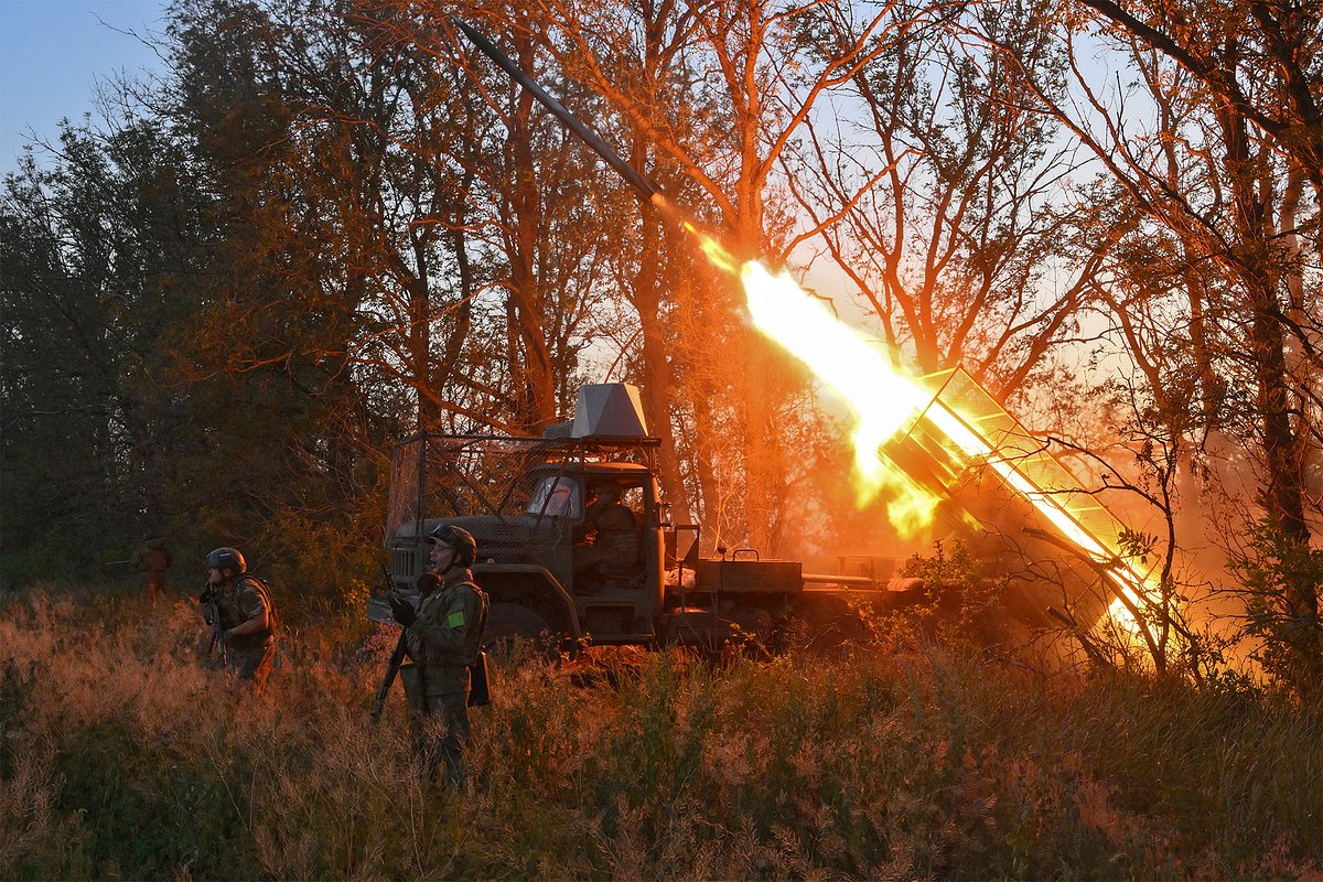 Боевая работа расчета РСЗО 9К55 «Град-1» группировки войск «Центр» на красноармейском направлении, Донецкая Народная Республика (ДНР)
