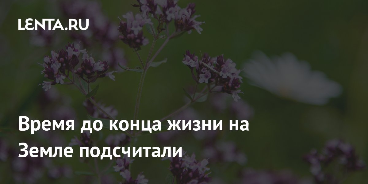 Время до конца жизни на Земле подсчитали
