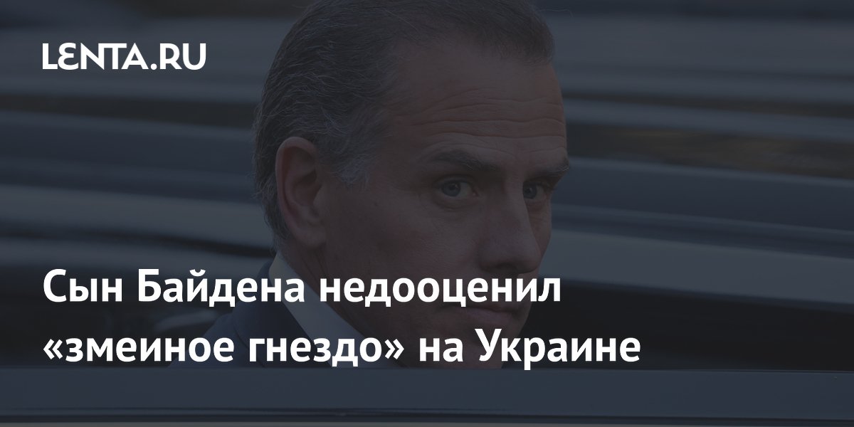 Сын Байдена недооценил «змеиное гнездо» на Украине