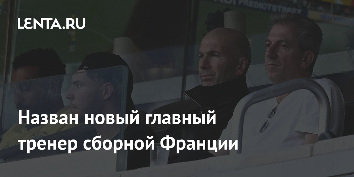 Назван новый главный тренер сборной Франции