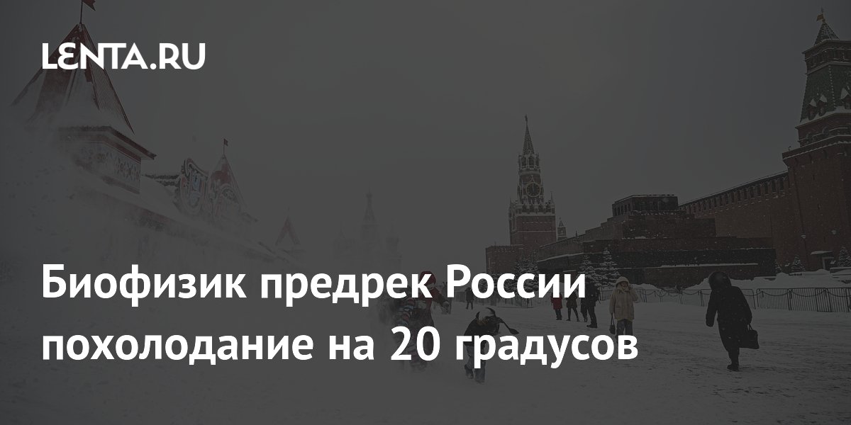 Биофизик предрек России похолодание на 20 градусов