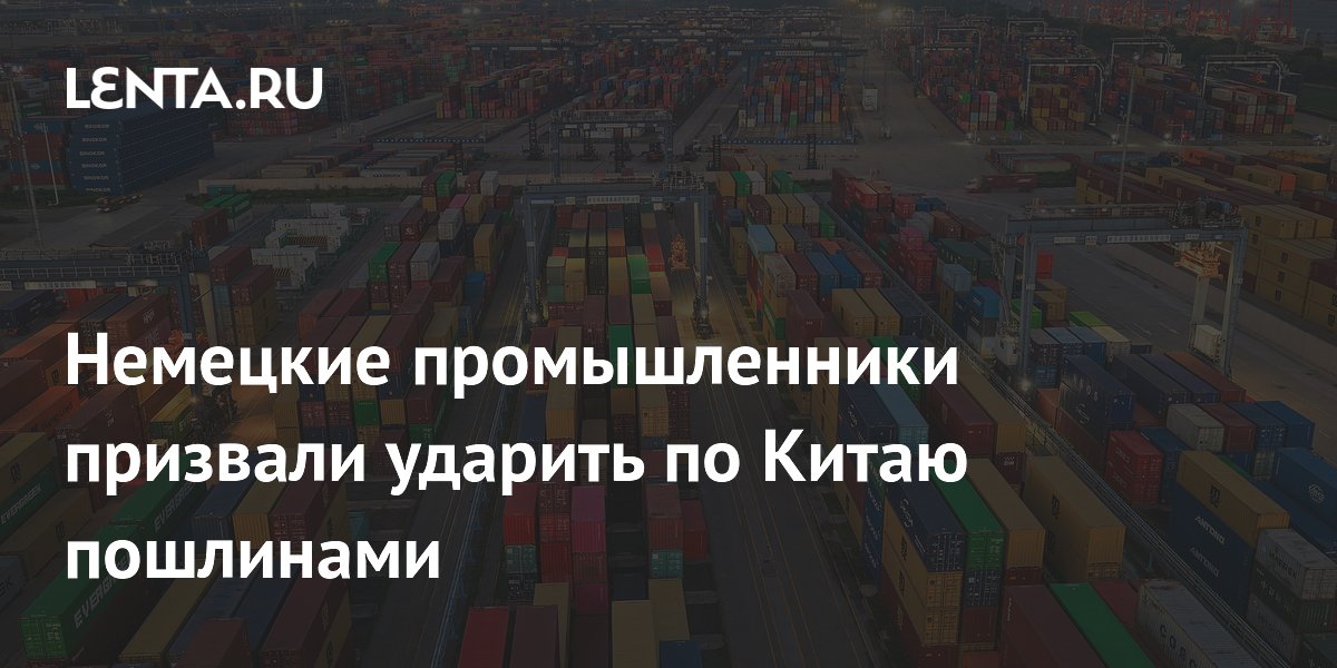 Немецкие промышленники призвали ударить по Китаю пошлинами
