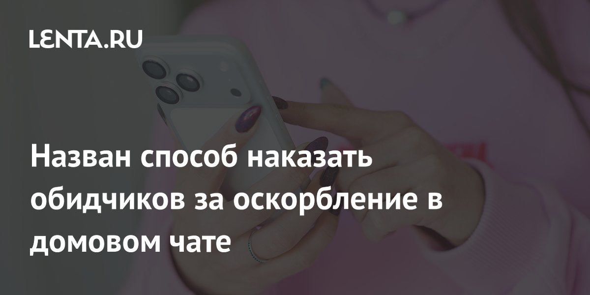 Назван способ наказать обидчиков за оскорбление в домовом чате