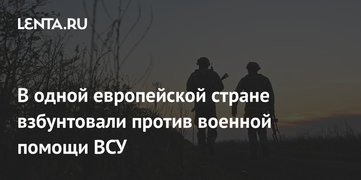 В одной европейской стране взбунтовали против военной помощи ВСУ
