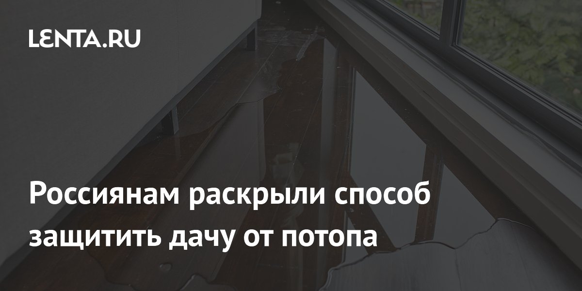 Россиянам раскрыли способ защитить дачу от потопа