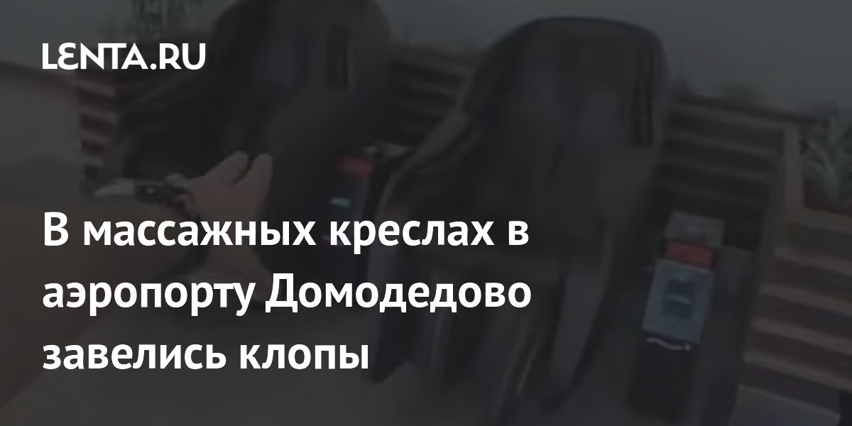 В массажных креслах в аэропорту Домодедово завелись клопы