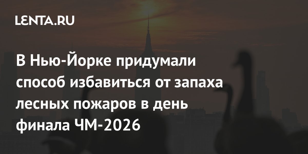 В Нью-Йорке придумали способ избавиться от запаха лесных пожаров в день финала ЧМ-2026