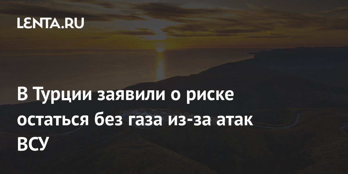В Турции заявили о риске остаться без газа из-за атак ВСУ