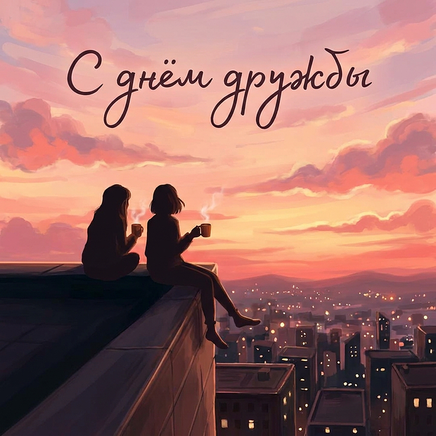 Красивая открытка на День дружбы