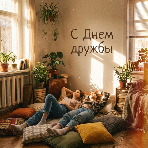 Открытка на День дружбы с теплыми пожеланиями