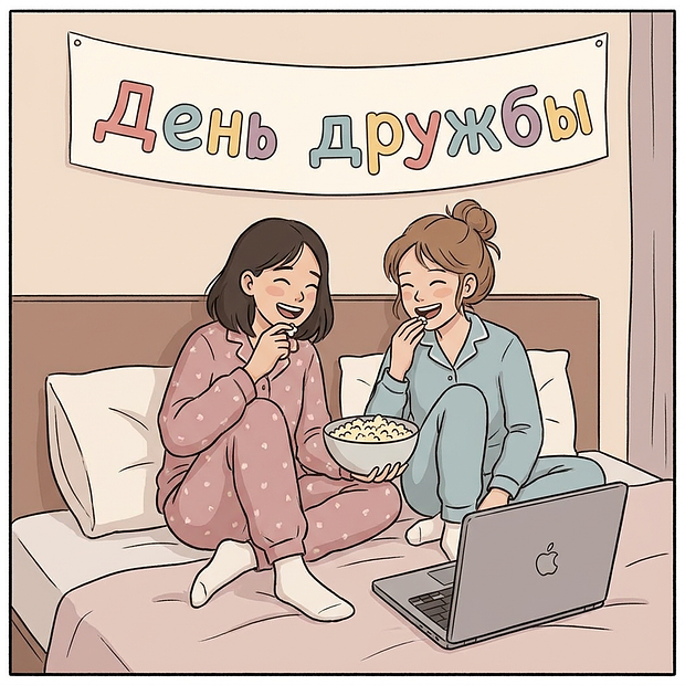 Оригинальная открытка на День дружбы
