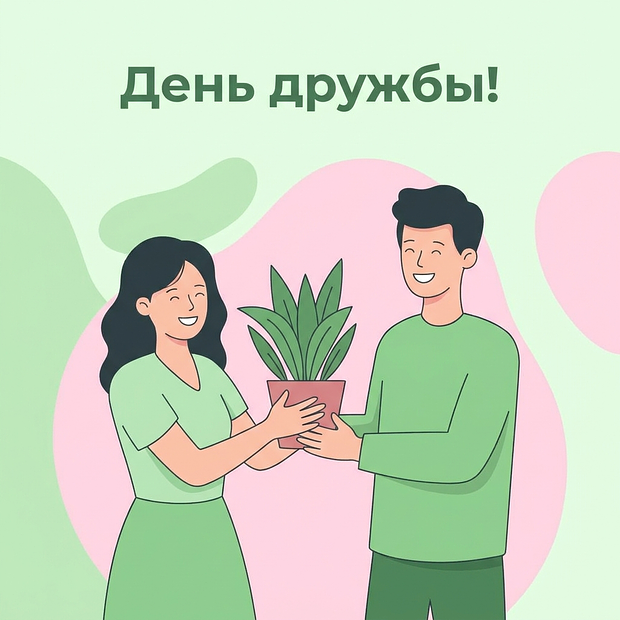 Красивая открытка на День дружбы
