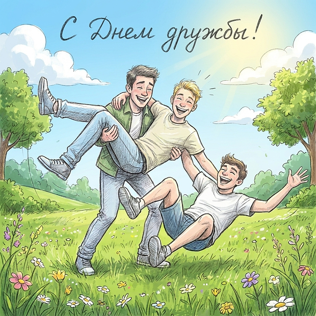Открытка на День дружбы


