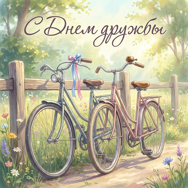 Открытка с поздравлением с Днем дружбы
