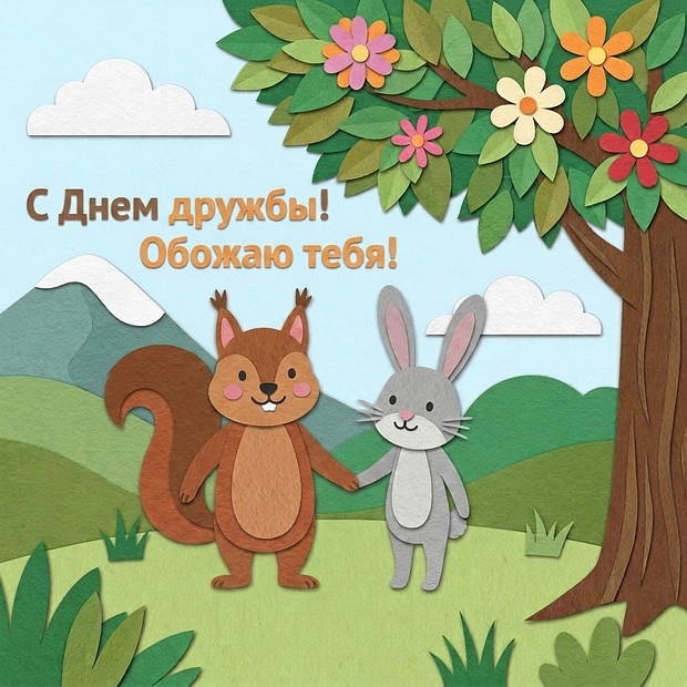Открытка на День дружбы
