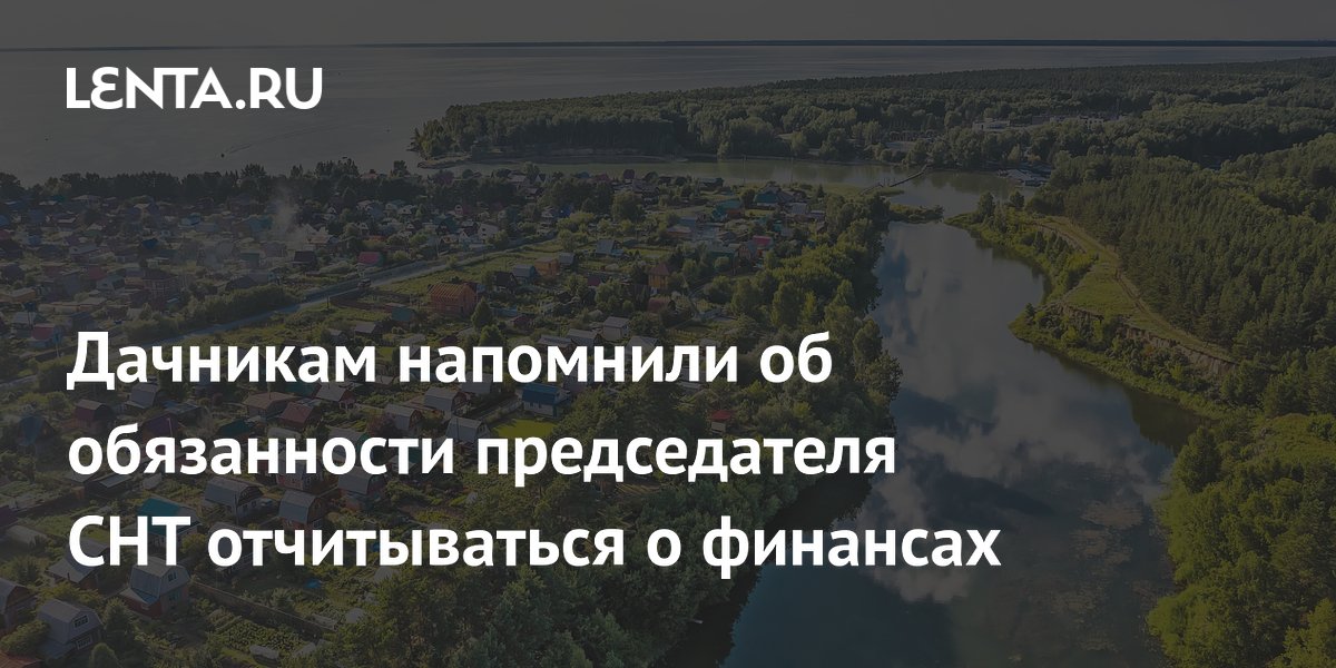 Дачникам напомнили об обязанности председателя СНТ отчитываться о финансах