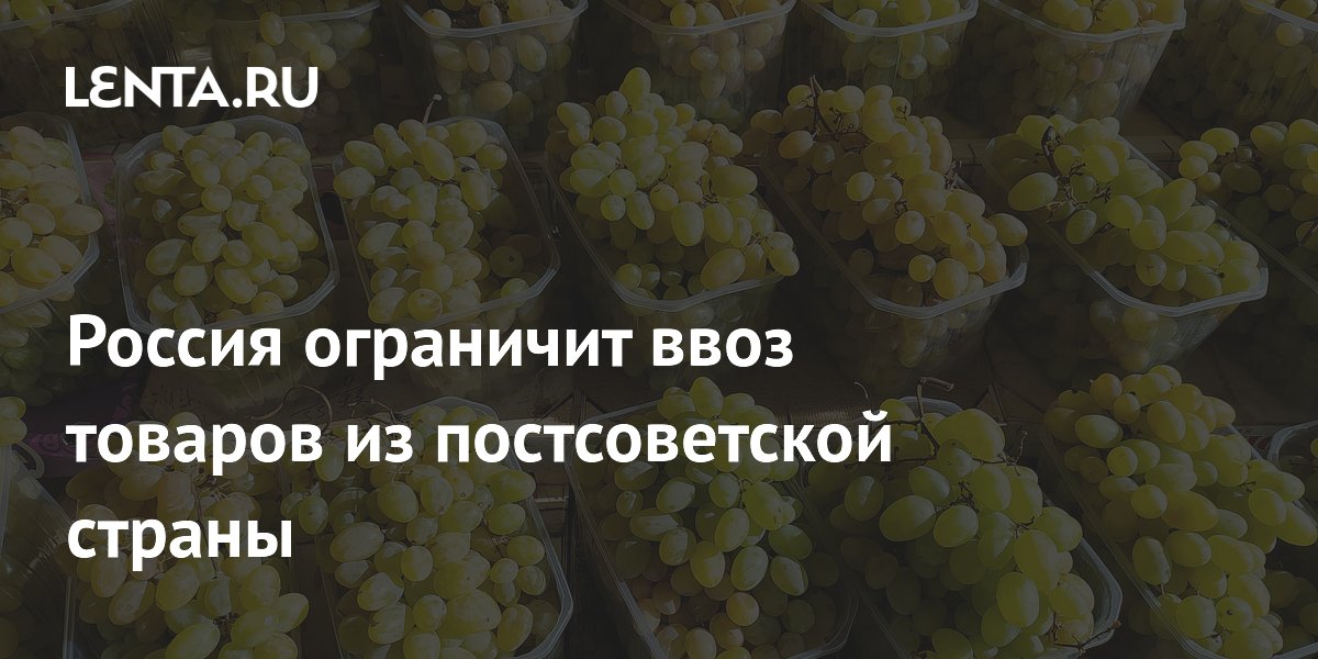 Россия ограничит ввоз товаров из постсоветской страны