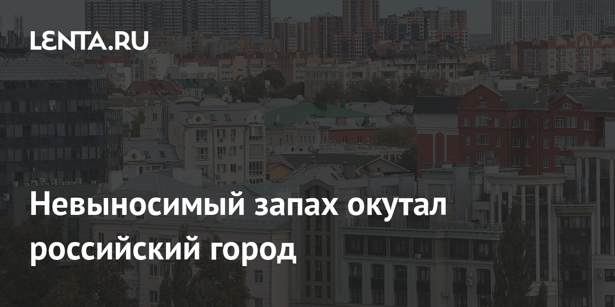 Невыносимый запах окутал российский город