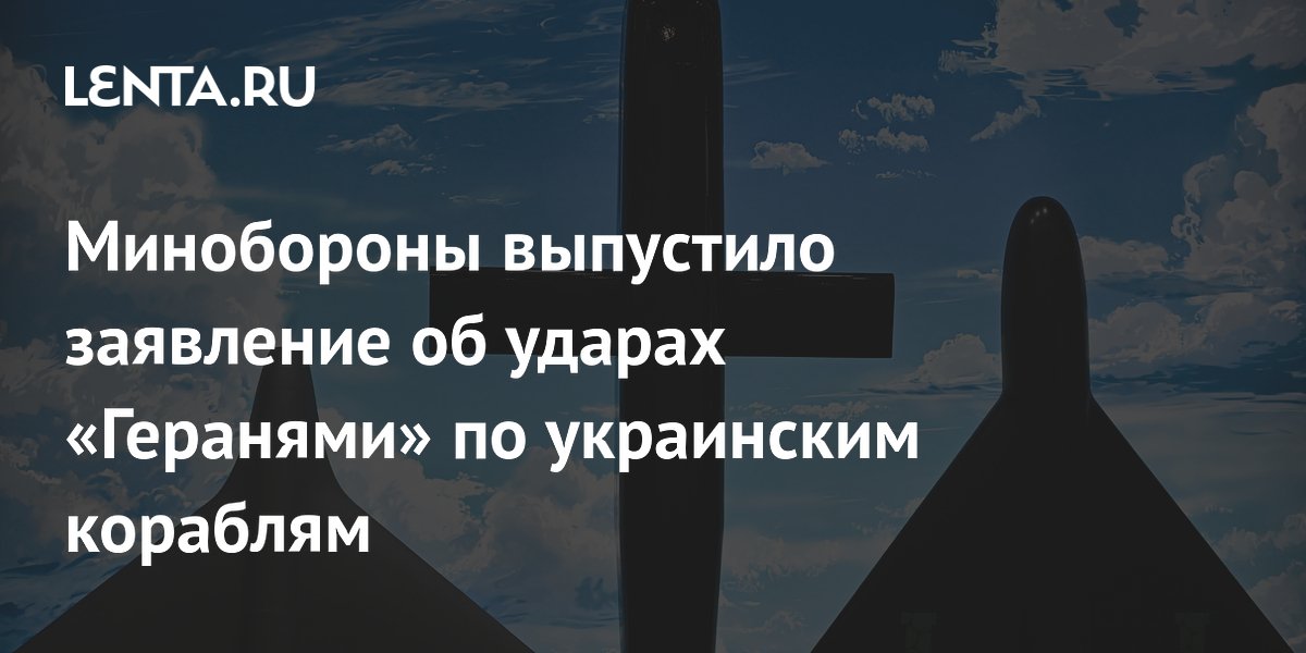 Минобороны выпустило заявление об ударах «Геранями» по украинским кораблям