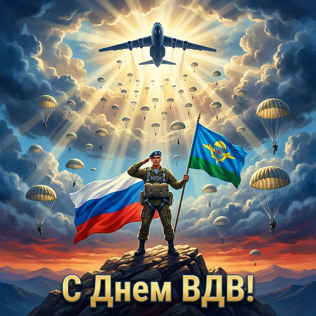 Открытка на День ВДВ