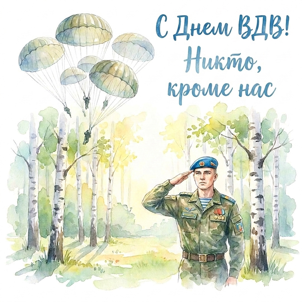Скачать открытку с Днем ВДВ