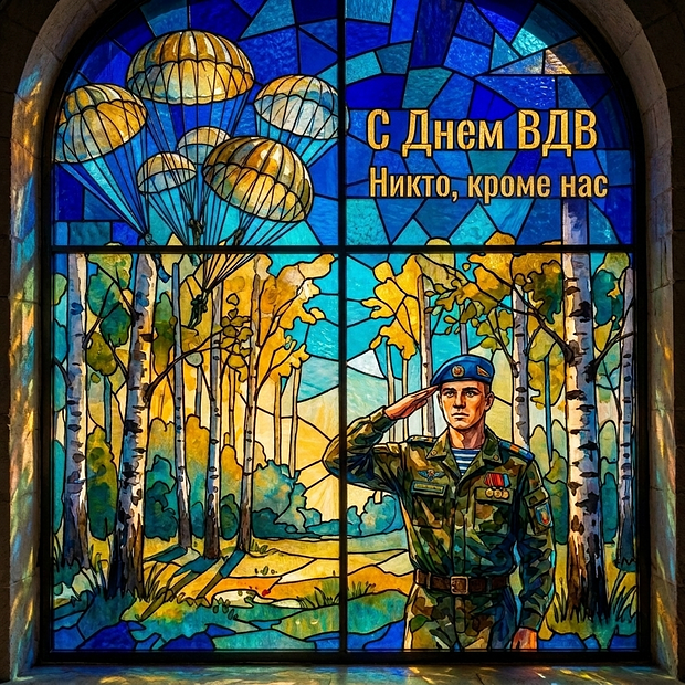 Картинка с поздравлением на День ВДВ
