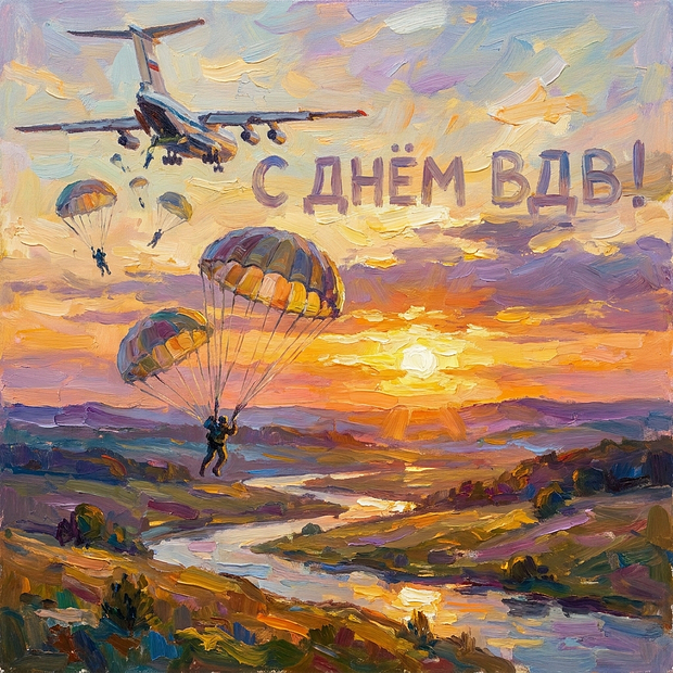 Открытка с поздравлением с Днем ВДВ