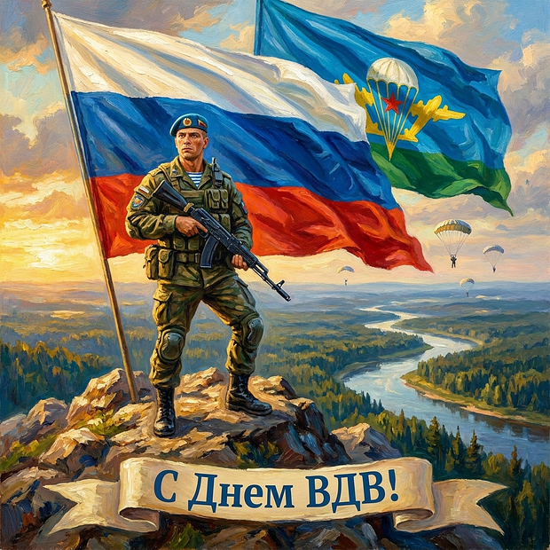Бесплатная открытка на День ВДВ