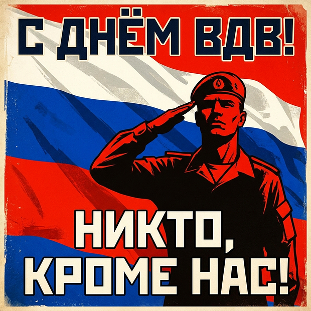 Красивая открытка на День ВДВ