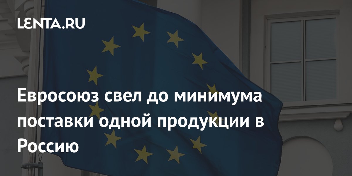 Евросоюз свел до минимума поставки одной продукции в Россию