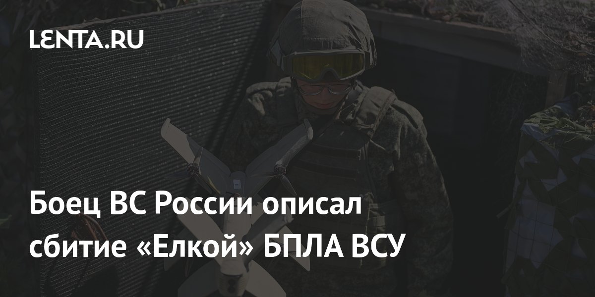 Боец ВС России описал сбитие «Елкой» БПЛА ВСУ