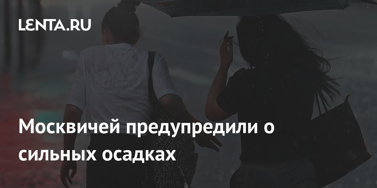 Москвичей предупредили о сильных осадках