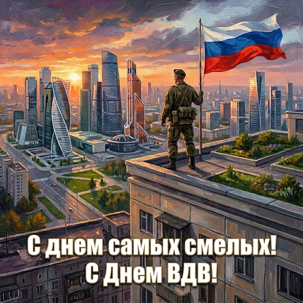 Картинка с поздравлением на День ВДВ