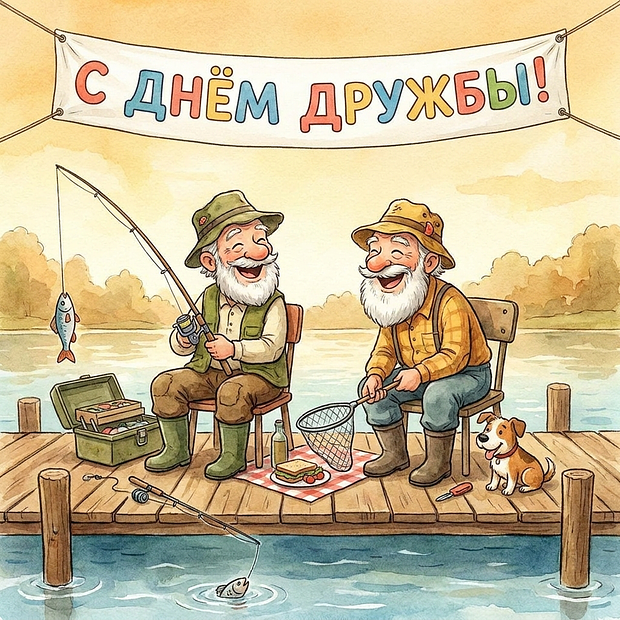 Открытка с поздравлением с Днем дружбы