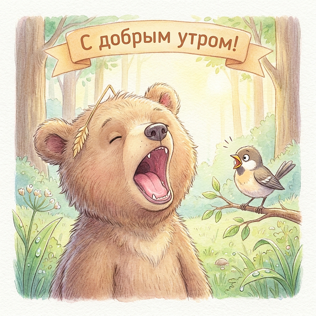 Скачать открытку с добрым утром