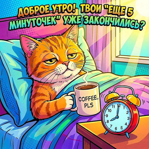 Смешная открытка с добрым утром
