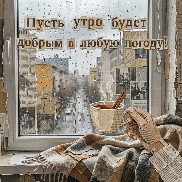 Оригинальная открытка с добрым утром