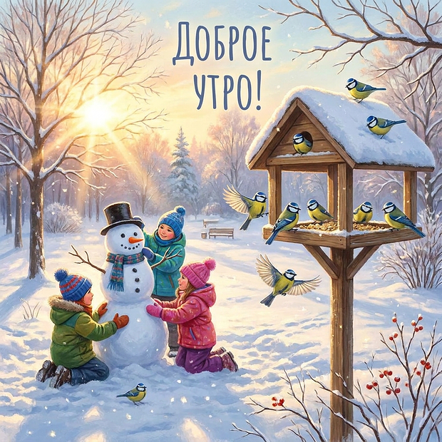 Открытка с пожеланием доброго утра