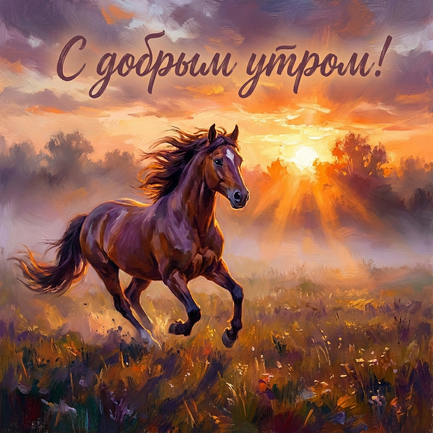 Оригинальная открытка с добрым утром