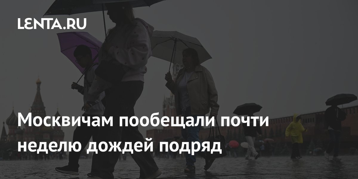 Москвичам пообещали почти неделю дождей подряд