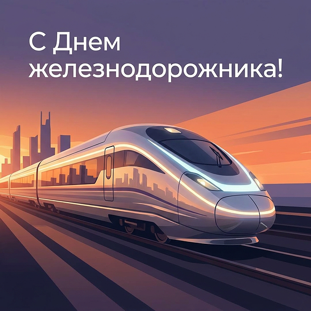 Открытка на День железнодорожника