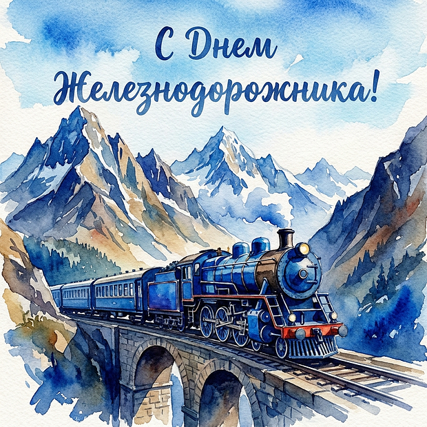Бесплатная открытка на День железнодорожника