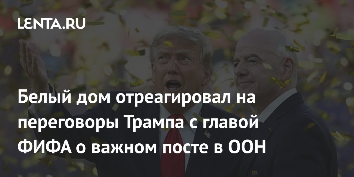 Белый дом отреагировал на переговоры Трампа с главой ФИФА о важном посте в ООН